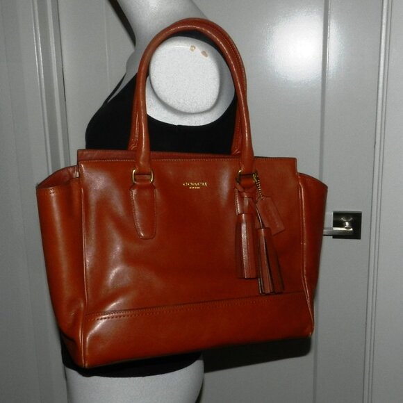 Coach Legacy Candace Carryall Leather Satchel Handbag Brown Tote 19890 - Picture 1 of 16